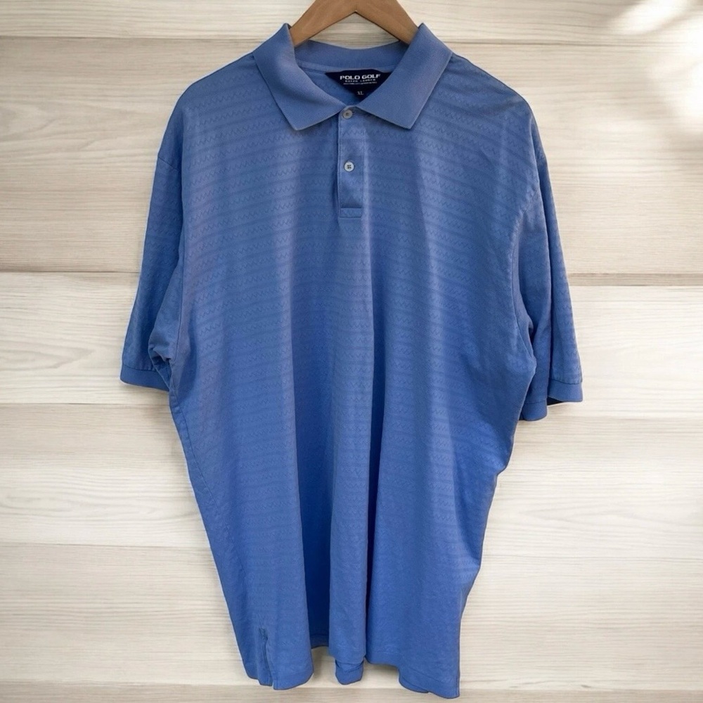 Ralph‎ Lauren RLX Men’s Polo Golf Shirt Short Sleeve Size XL Blue Stretch